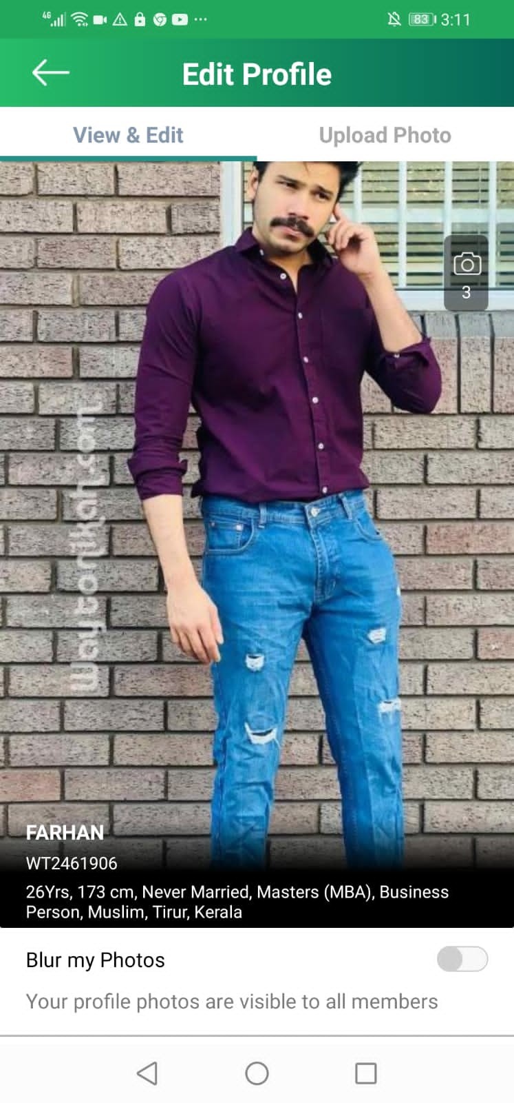 Muslim Malayali Matrimony Groom, customer reference - UK2022165574